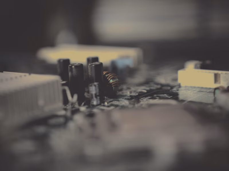 Representative before image: a motherboard area with components in poor condition